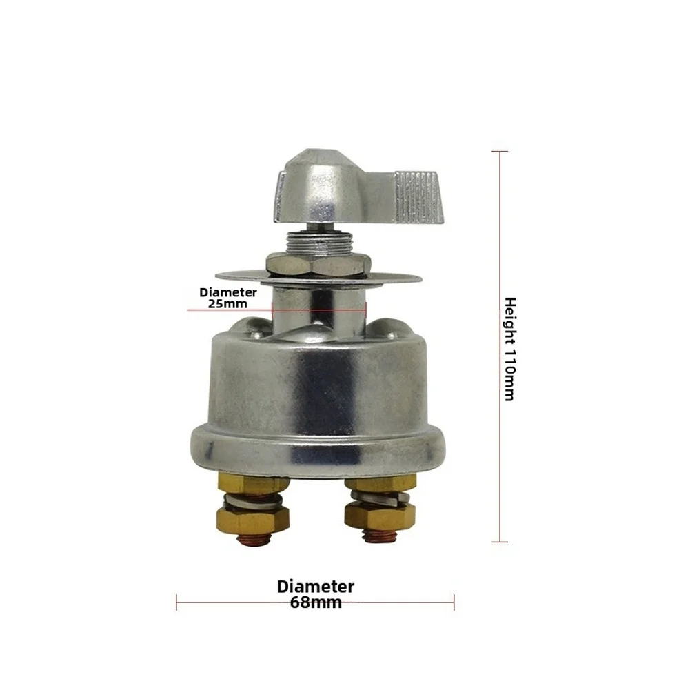 Vehicle Battery Disconnect Switch with 12mm Hole for Marine and RV Applications Alloy and Brass Power Cut Vehicle