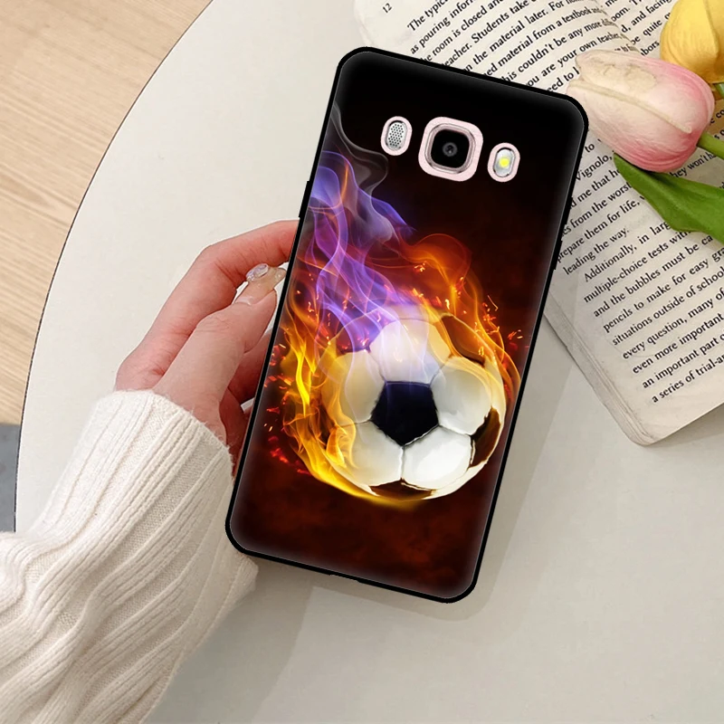 Fire Football Skeleton Soccer Ball Case For Samsung J1 J3 J5 J7 2016 A3 A5 2017 A7 A9 A6 A8 J4 J6 Plus J8 2018 Phone Cover