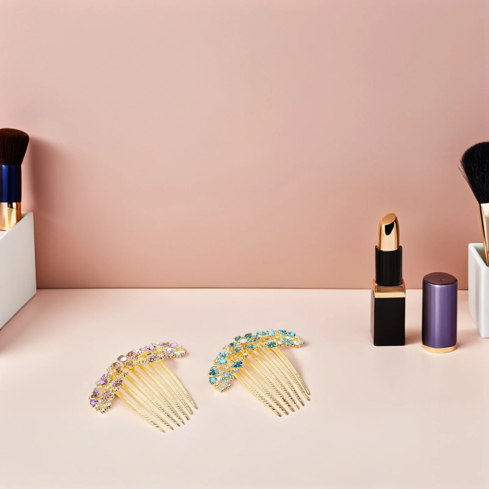 

2Pcs Bridal Rhinestone Hair Combs Sparkle Wedding Hair Side Combs Comfortable for Women Comb for Bridal Wedding Comb