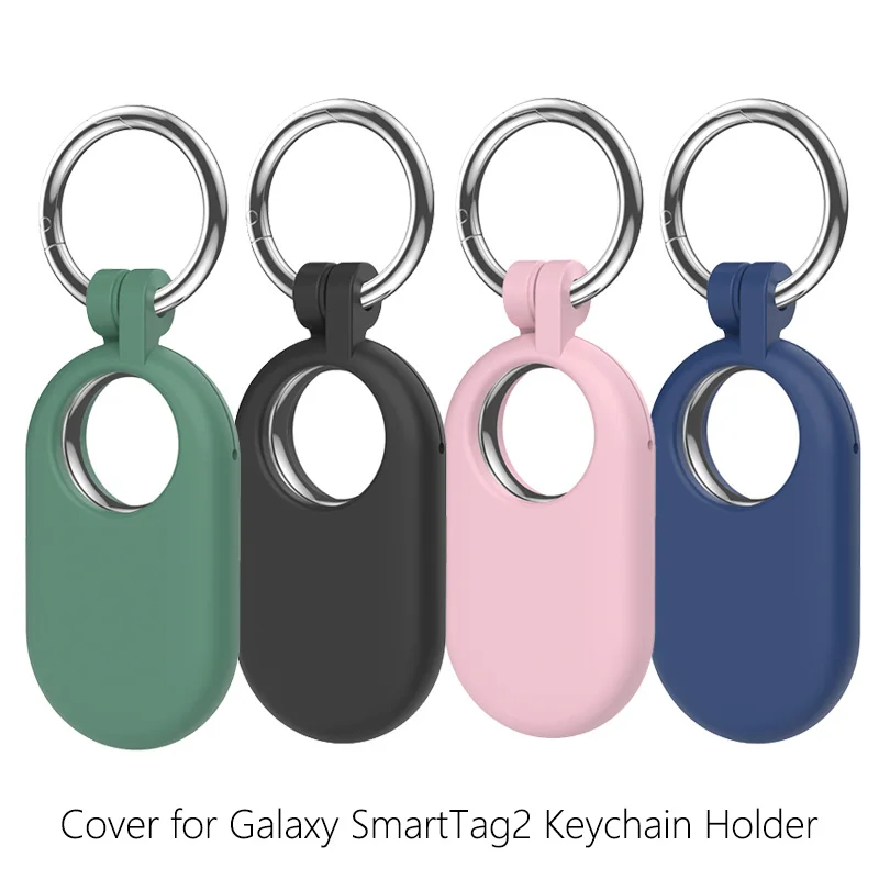 Protective Case for Samsung Galaxy SmartTag2 Silicone with Keychain Anti-lost for Samsung Galaxy SmartTag 2 Protective Case