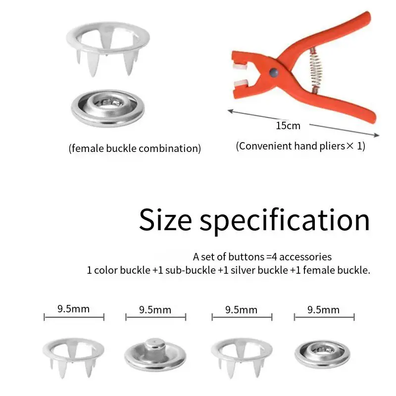 Hand Press Non-seam Invisible Five Claw Buckle Installation Tool Set Multi-functional New Press Stainless Steel Buckle