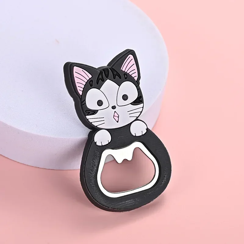 Cartoon Small Animal Bottle Opener Refrigerator Magnet Pvc Soft Glue Three-dimensional Creative Magnetic Magnet  Cool Gadgets