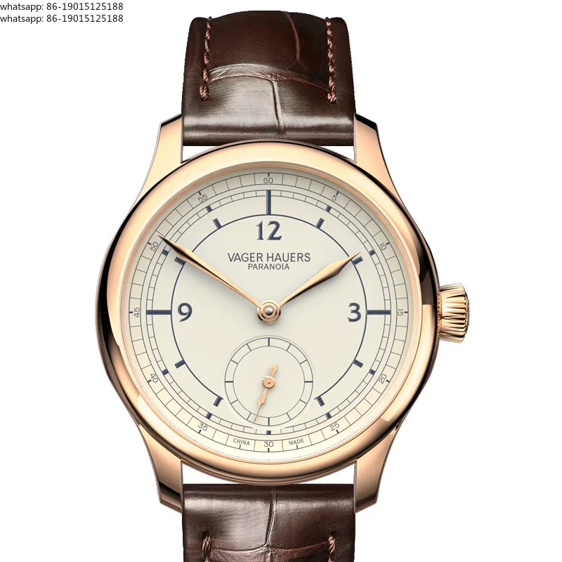 New 2026 Classical Small Three-pin Watch Male Mechanical Watch Manual Waterproof 37mm Two-pin and Half Small Dial Male Watch