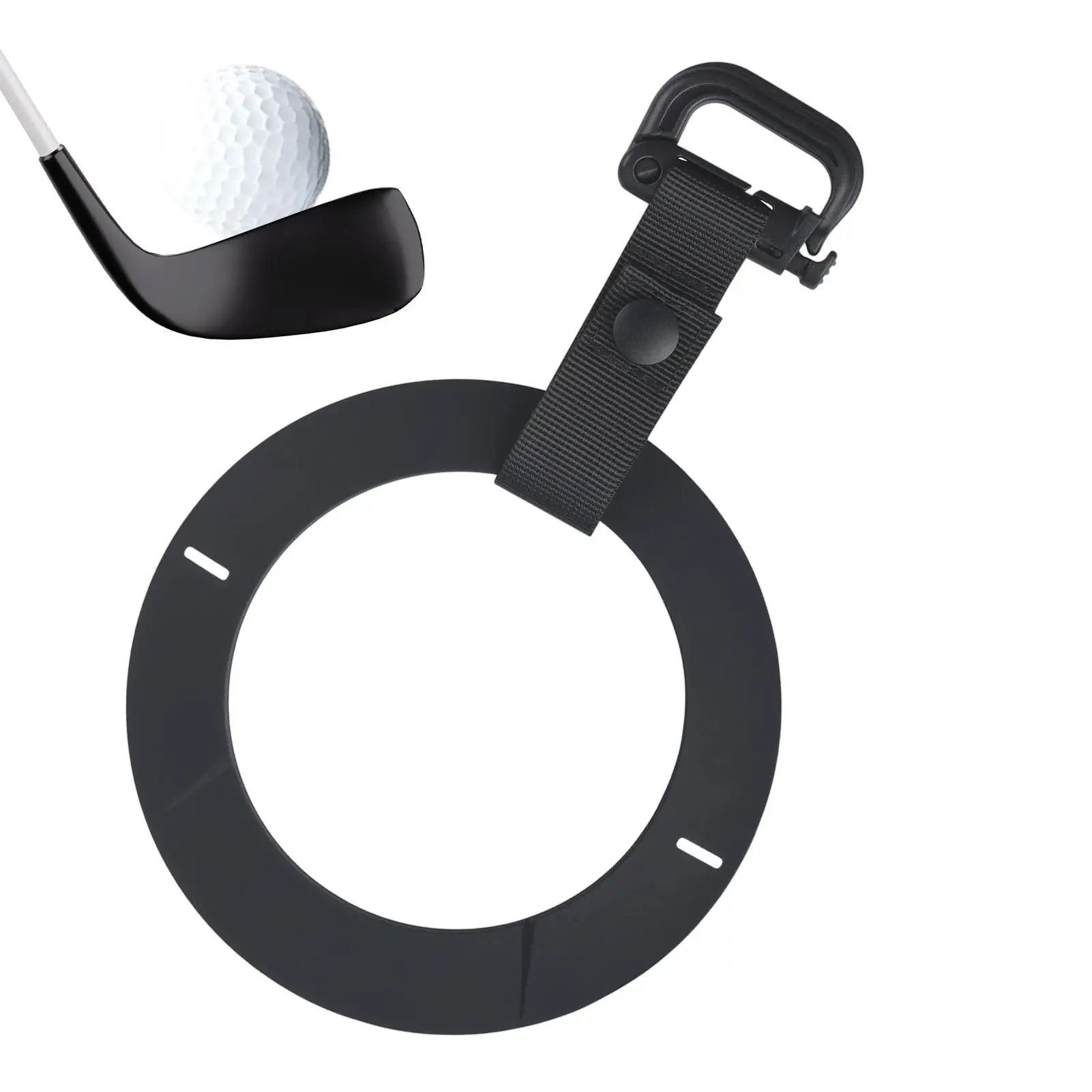 Portable Golf Putting Target Ring Adjustable Alignment Trainer Cup for Putt Control, Indoor Outdoor Backyard Office Practice Aid