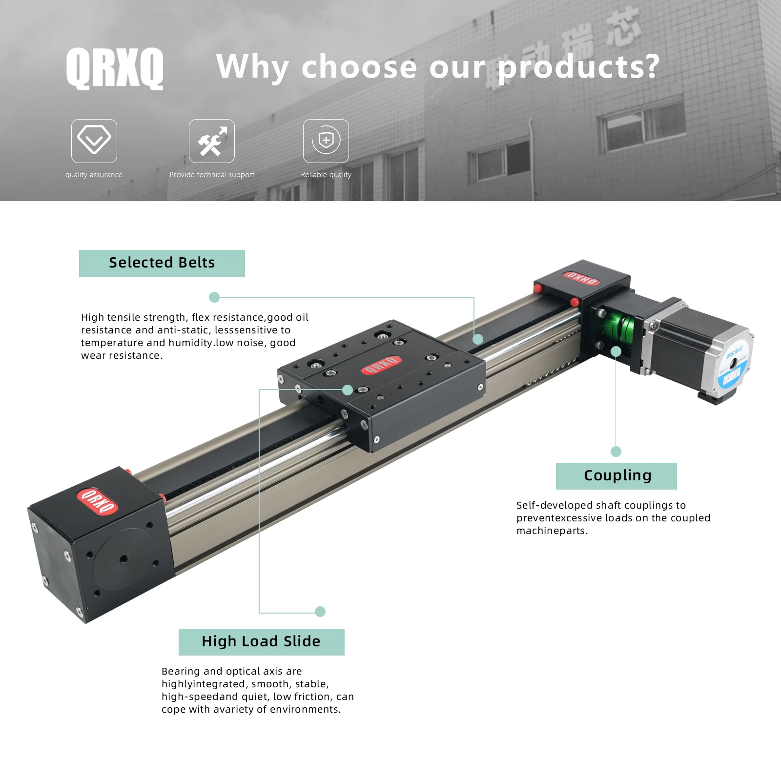 QRXQ XYZ-S آلة رش الطابعة ثلاثية الأبعاد RXP60 وحدة حزام متزامن متعددة المحاور تتحرك الشريحة الخطي CNC دليل خطي