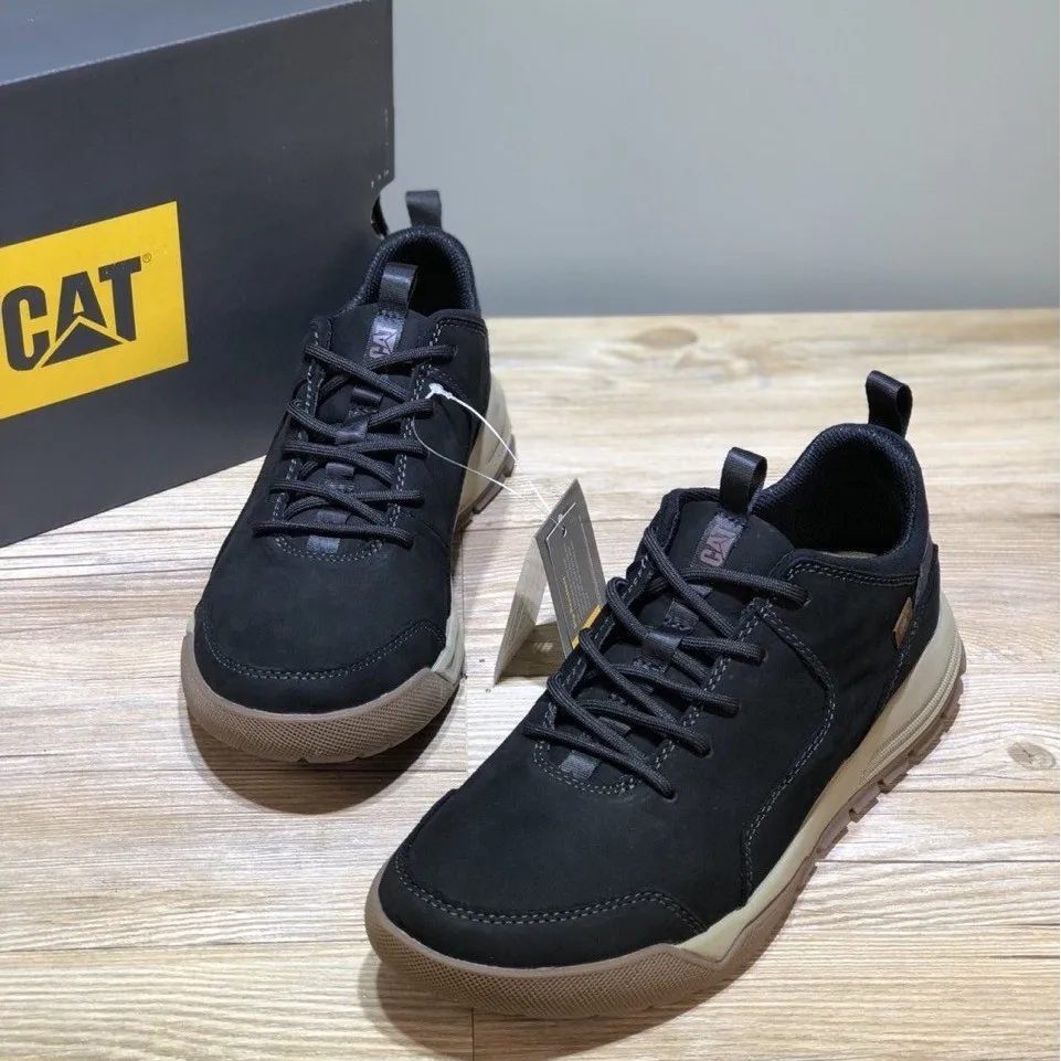 أحذية رجالية للعمل رياضية خفيفة للغاية من الجلد الطبيعي ذات قطع منخفضة أحذية جلدية غير رسمية للمشي لمسافات طويلة في الهواء الطلق أحذية عمل للرجال