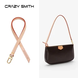 CRAZYSMITH Luxury Vegetable Tanned Leather Bag Strap For LV Pochette Underarm Crossbody Shoulder Straps Replacement Accessories