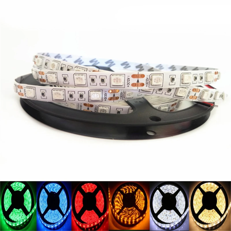 

Waterproof LED Strip RGB Lamp Tape DC 12V Strip Light TV Backlight Flexible LED Ribbon Lamp 5m Room Decoration Lighting SMD 5050