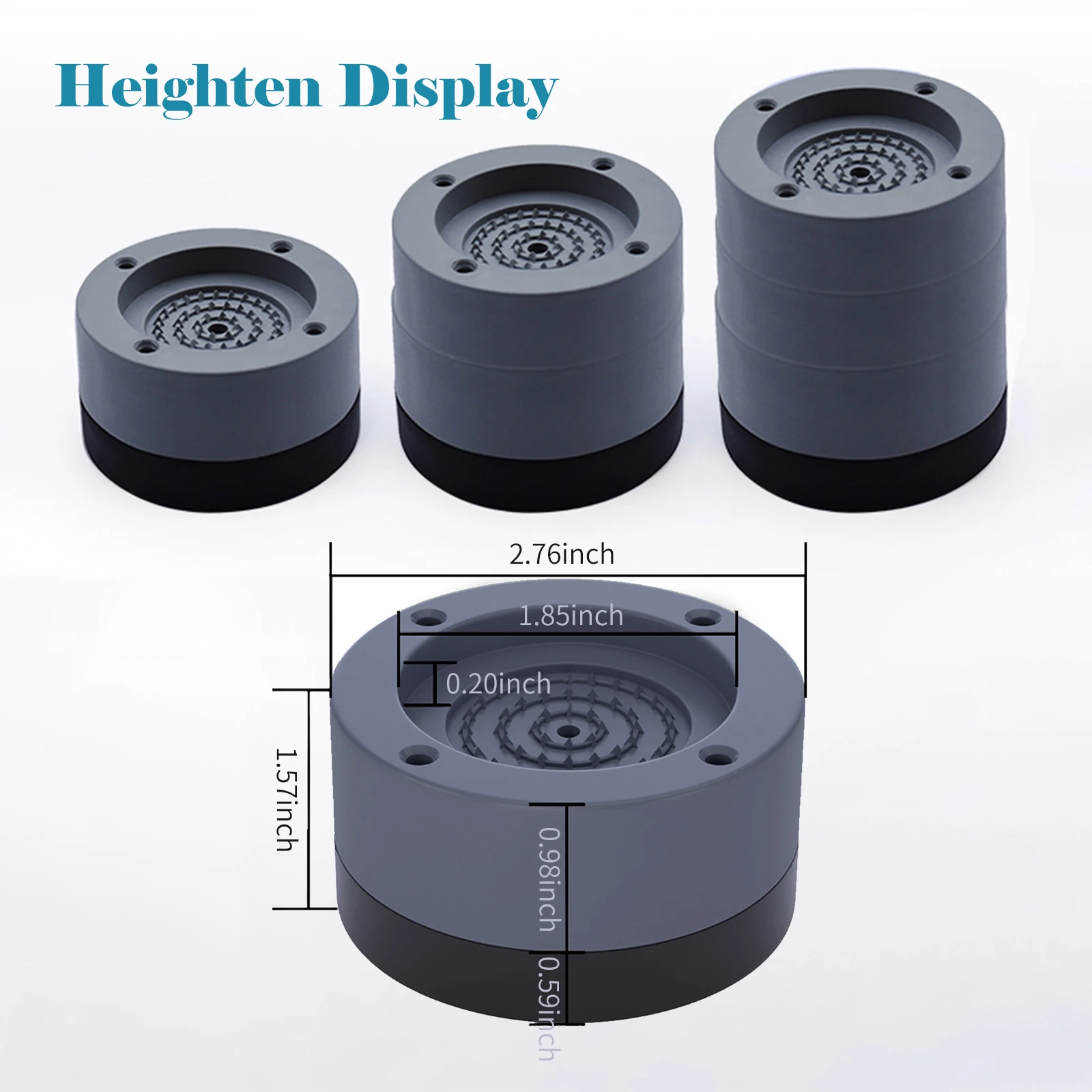 4PCS Home Appliances Base Foot Pads Anti Slip Anti Vibration Pads Washing Machine Stabilizer for Raising Height Reducing Noise