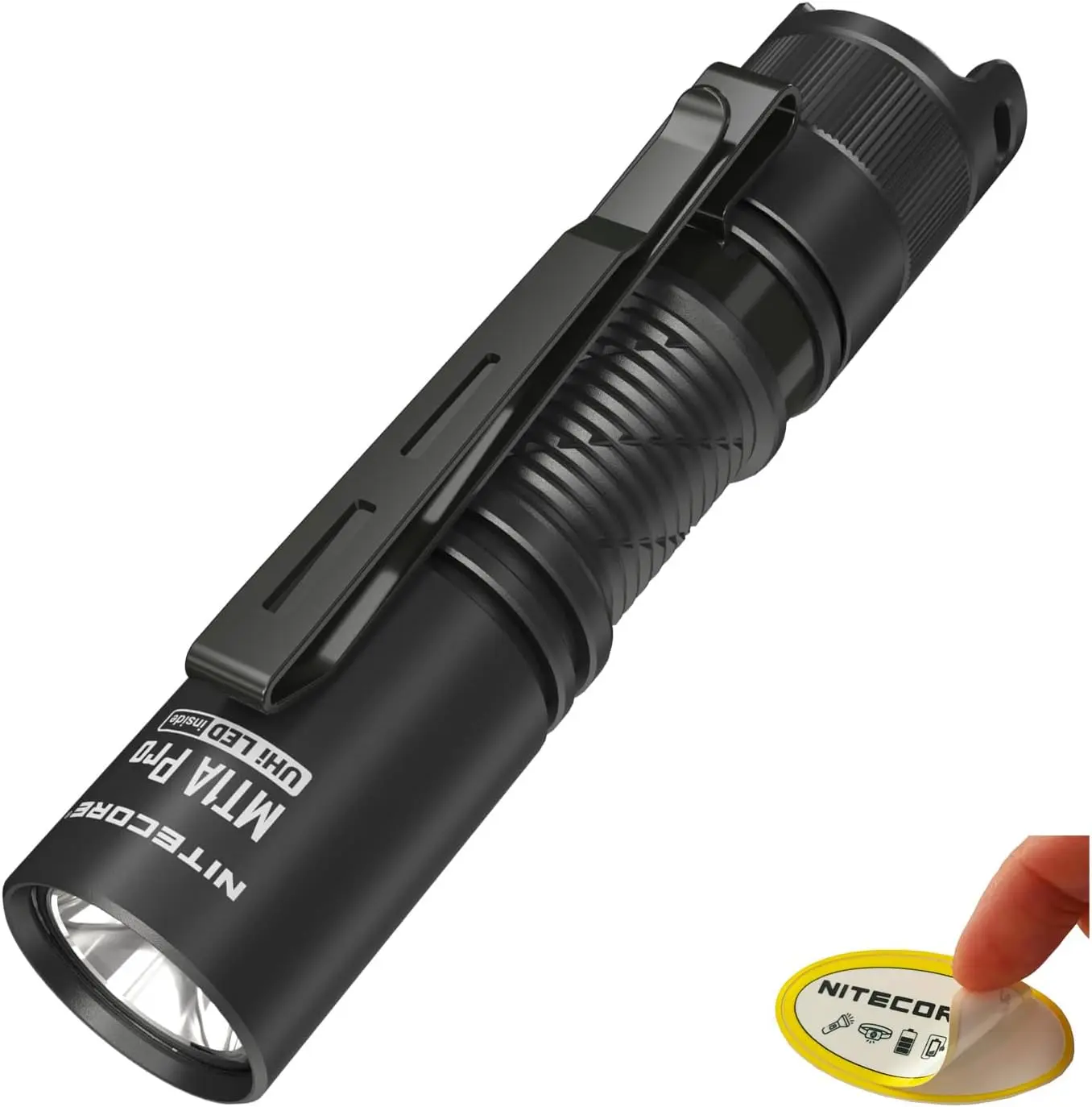 MT1A Pro 800 Lumen EDC مصباح يدوي Penlight، USB-C قابل لإعادة الشحن، بطارية AA 1x