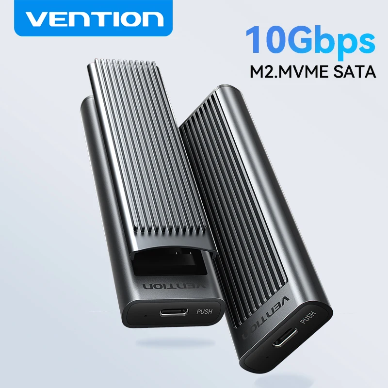 Vention M.2 SSD NVMe SATA Case Enclosure Adapter 10Gbps Dual Protocol SSD Enclosure for Laptop Tablet Phone Cooling Protection