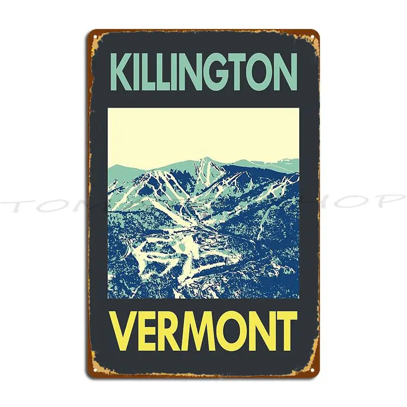 Killington Vermont Metal Plaque Poster Garage Cinema Plates Wall Decor Create Tin Sign Poster