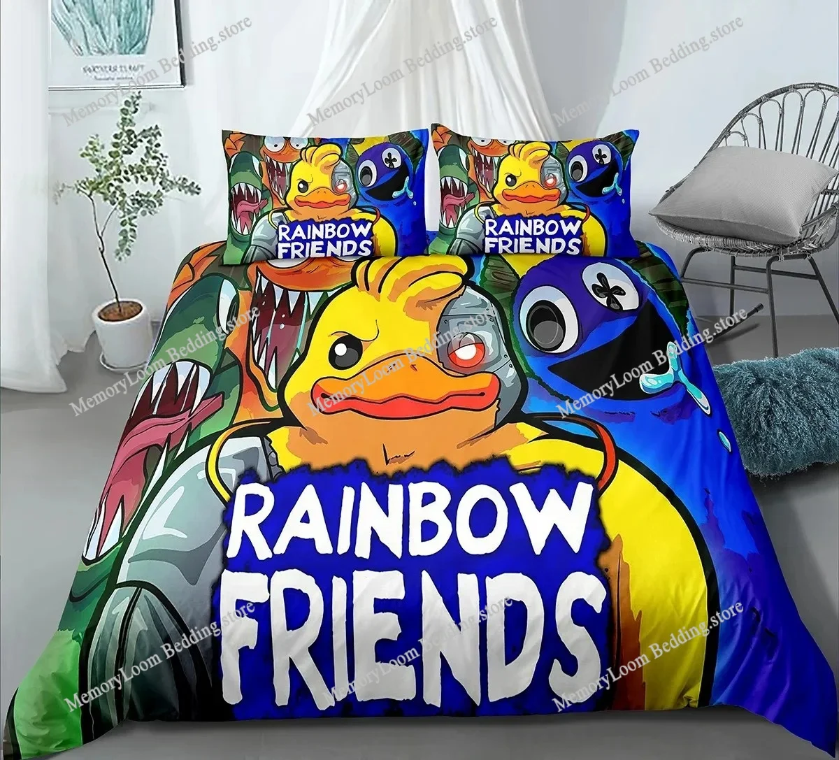 

Duvet Cover Game Rainbow Friends 3D Exquisite Digital Printing Bedding Set Comforter Bed Youth Home Decor Kids Boys Gift
