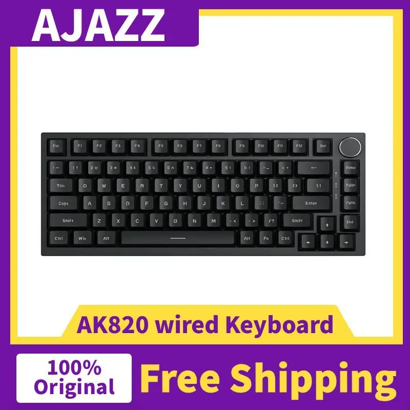 ajazz-ak820-wired-mechanical-keyboard-multi-function-knob-low-latency-gaming-keyboard-accessories-support-windows-macos-linux