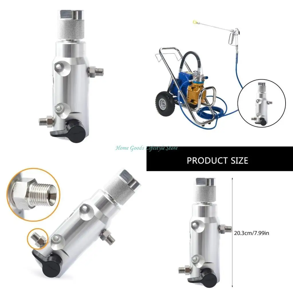E74E Airless Sprayer Filter Return Valves Paint Filter Fluid Manifold Filter Assembly Replace 287167 Easy to Install
