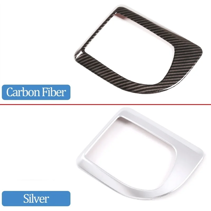For BMW 5 Series E60 2004-2007 ABS carbon fiber Chrome Inner Center Console Gear Shift Cover Trim Sticker Car Accessories