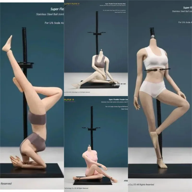 

JOQ-10C 1/6 Female Aisan Seamless Body Super Flexible Mid Breast Stainless Steel Ball Joints Removable Feet for 12" Head Sculpt