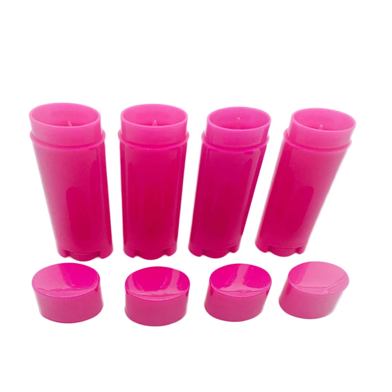 20Pcs 5g 15g Plastic Deodorant Container 0.5Oz BPA FREE Empty Oval Lip Balm Tube Balm Container for Lipstick Crayon Chapstick