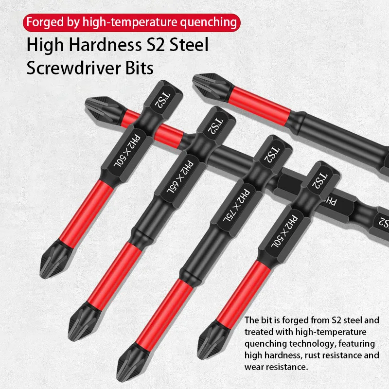 Ultra Hard Phillips Screwdriver Bit Set Anti-shock Non-slip Electric Screwdriver Bits