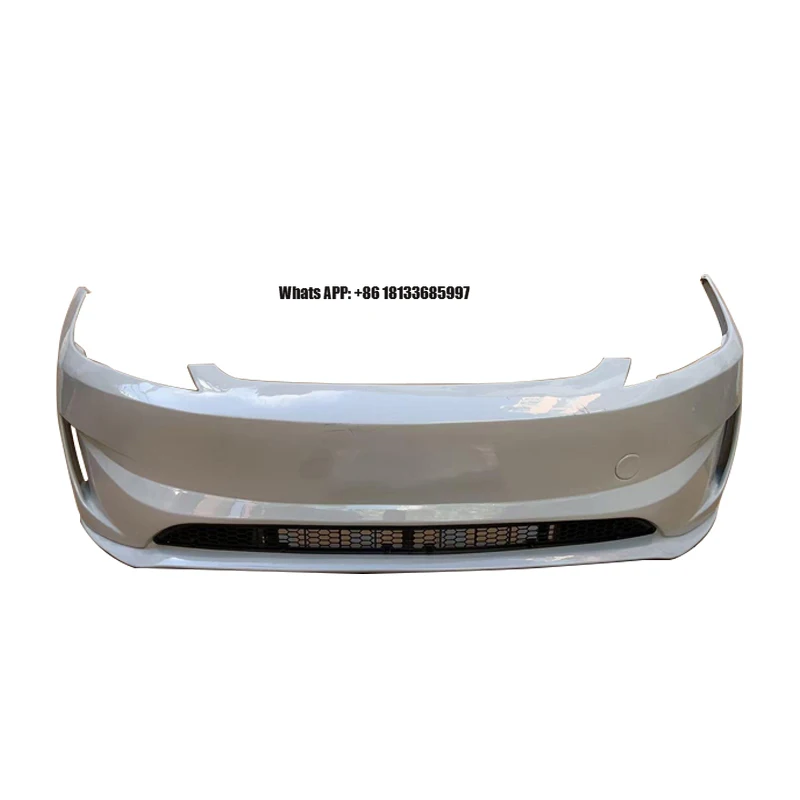 Auto Body Parts Front Bumper Automotive Exterior Anti-collision Front Lip Bumper Primer Version for Tesla New Model 3 2024