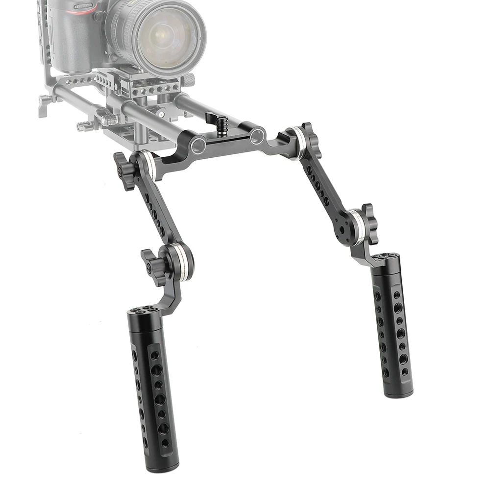 KIMRIG Aluminum Cheese Handgrip Rig With Strengthening ARRI Rosette Magic Arm & 15mm Rod Clamp For Dslr Shoulder Mount Rig