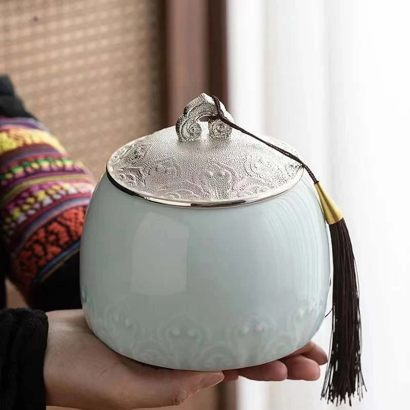 Urn Funeral Ashes For Human Cremation Pet Ashes Holder Keepsake Memory Pal Ashes Ceramic Urns Casket For Dog Cat Bird