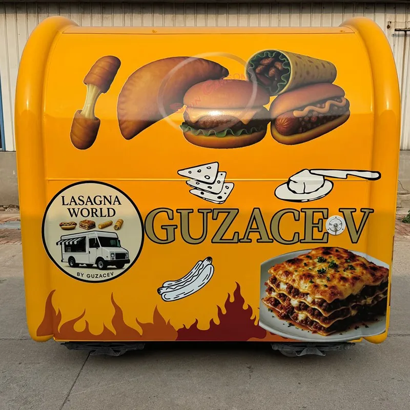 

Mobile Outdoor Pizza Oven Trailer Customized Travel Concession Stand Food Cart Container Restaurant for Sale