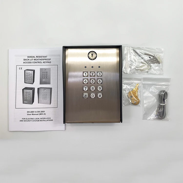 DK-2882GB (P0) Gooseneck Mount Huge size Three Relay Output Access Control Keypad with EM Card Reader