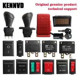 Children Electric Ride on Car Forward Backward Handle Pedal Power Start High Low Speed Fuse Charger Port Voltage Display Switch