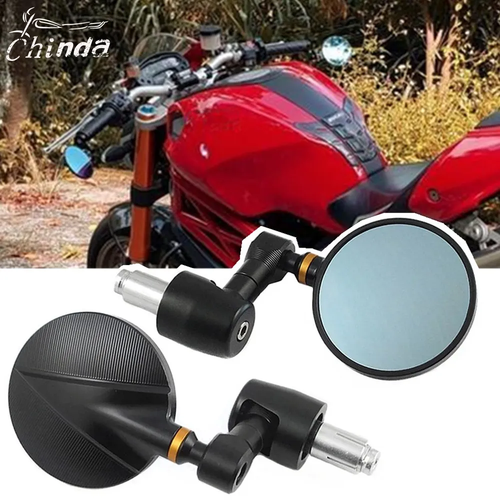 For Ducati Monster 695 696 796 797 821 1100 1200S 1200R S2R S4R Motorcycle Handlebar Mirror CNC Rear View Mirror