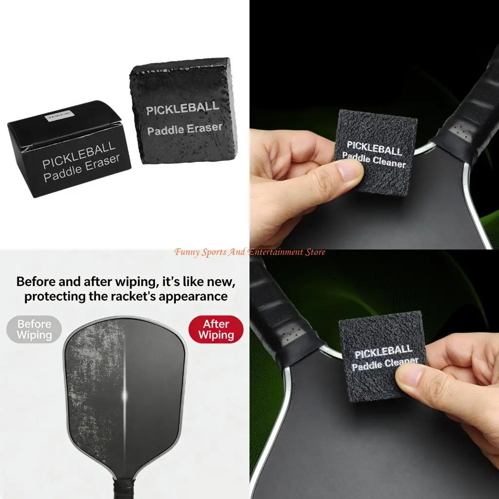 C4DE Quick Cleaning Rubber Wipe for Paddles and Rackets Efficient Grime Removal Surfaces Care Portable Size for Active Use