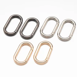 5pcs portachiavi ovali moschettone Clip moschettoni fibbie a molla per ciondoli connettore fai da te portachiavi borsa forniture per la creazione di gioielli