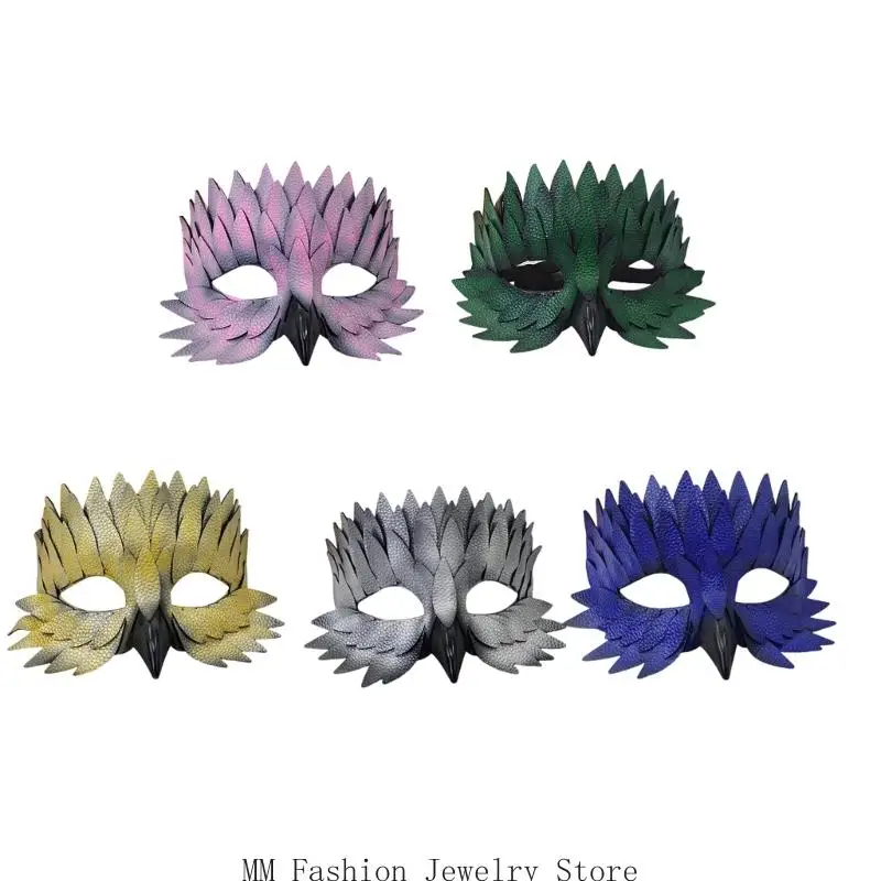 

D0UB Maskrades Маска Сова Маска Половина Лица Маска Животного Костюм Маска Хэллоуин Марди Гра Косплей Вечеринка Маска Птица