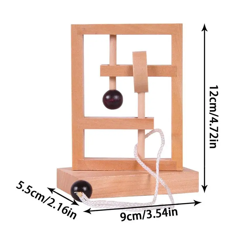 لعبة ألغاز خشبية ثلاثية الأبعاد على شكل حبل لعبة دعابة الذكاء على شكل عقل للكبار هدية للأطفال ألعاب ألغاز تعليمية تعليمية