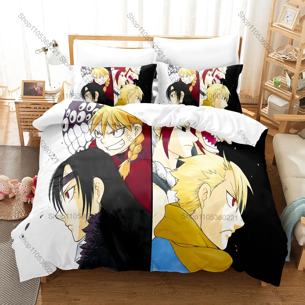Cool 2026 Dark Demon Warrior Ghost Creature Shadow Forest Blood Moon Print Duvet Cover + 2 Pillowcases Manga Fans 3pcs Bedding S