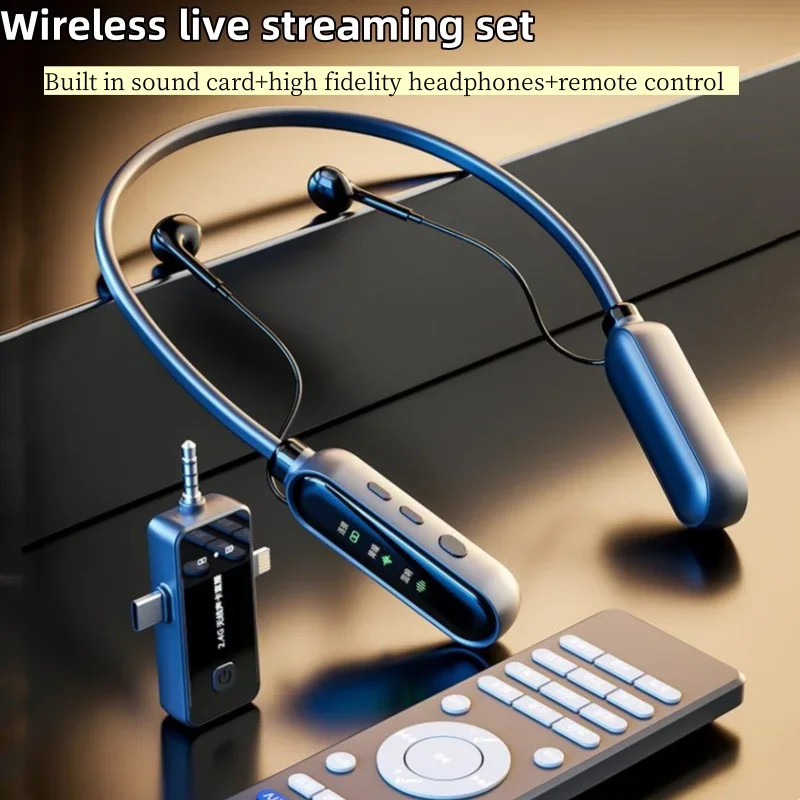 

Wireless Live Streaming Headphone Sound Card All-in-one Mic Accompaniment Noise Reduction Headphone Recording Tape Remote Contro