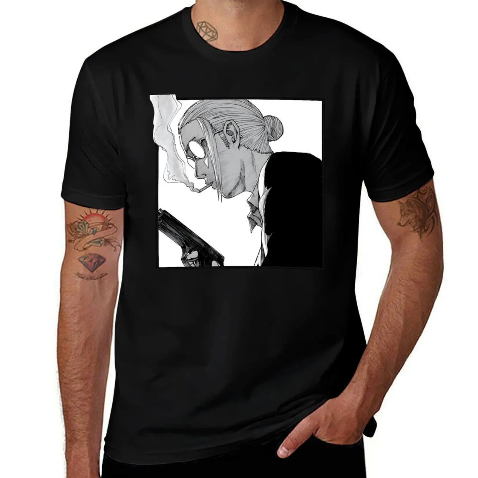 taro sakamoto T-Shirt Large Size Casual Short Sleeve Top
