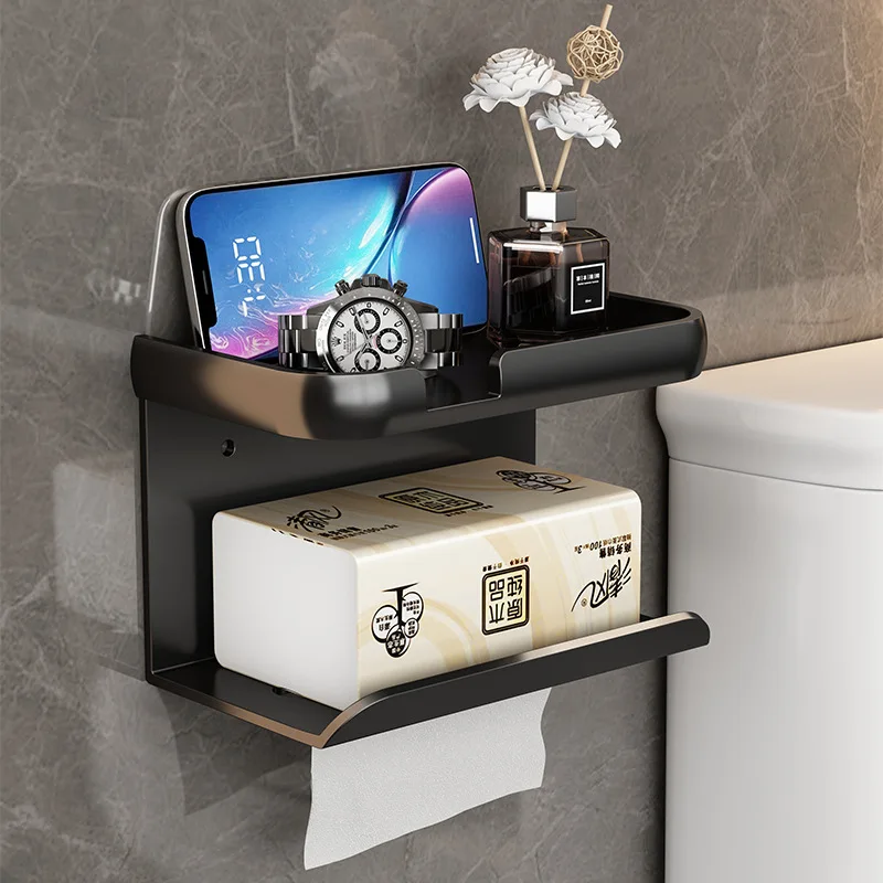 

Toilet Tissue box Wall mounted hand wiper paper box Toilet paper pumping box Household storage Bathroom shelving