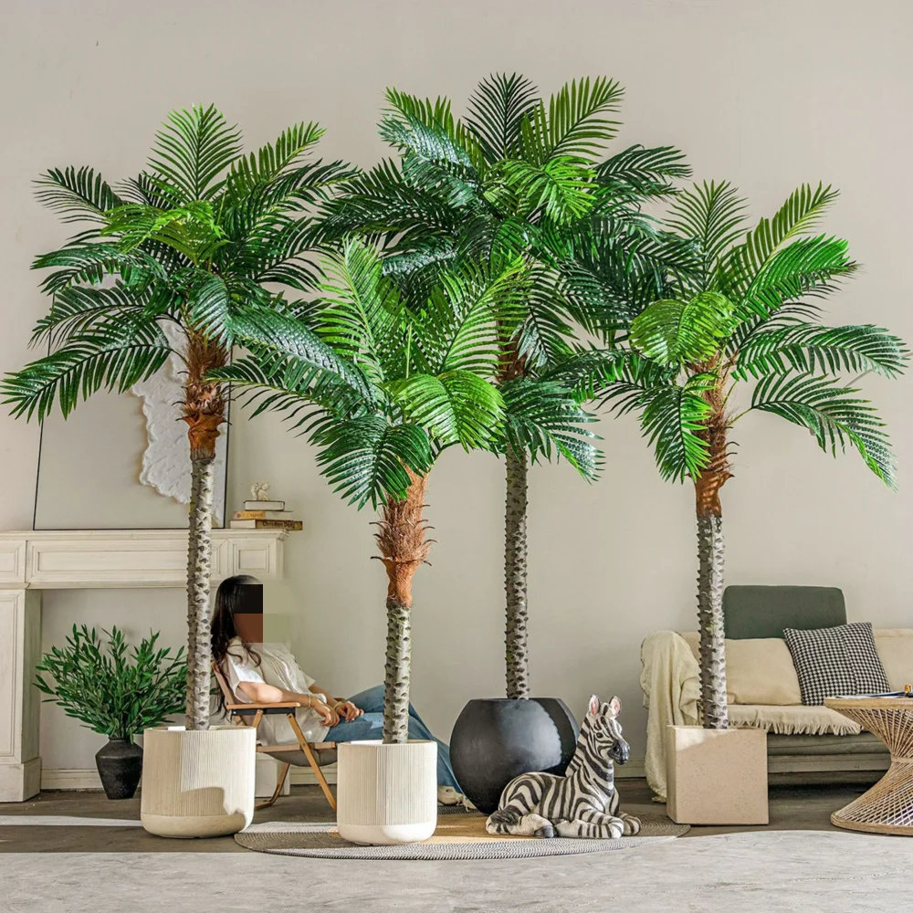 Areca Palm Artificial Green Plant Large Palm Palm Coconut Palm Artificial Tree Living Room Decoration Bionic Plant Potted Plant
