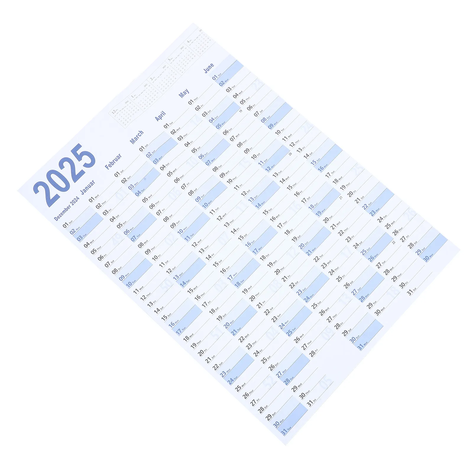 1Set Wall Hanging Calendar Classic Paper Decorative Planner Calendar for Home Office Daily Weekly Schedule Planning Organizer view 2