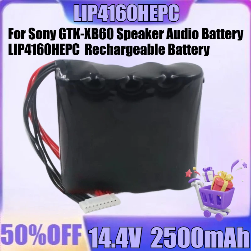 جديد LIP4160HEPC 14.4 فولت 2500 مللي أمبير بطارية لسوني GTK-XB60 المتكلم الصوت بطارية LIP4160HEPC عالية الجودة بطارية قابلة للشحن #1