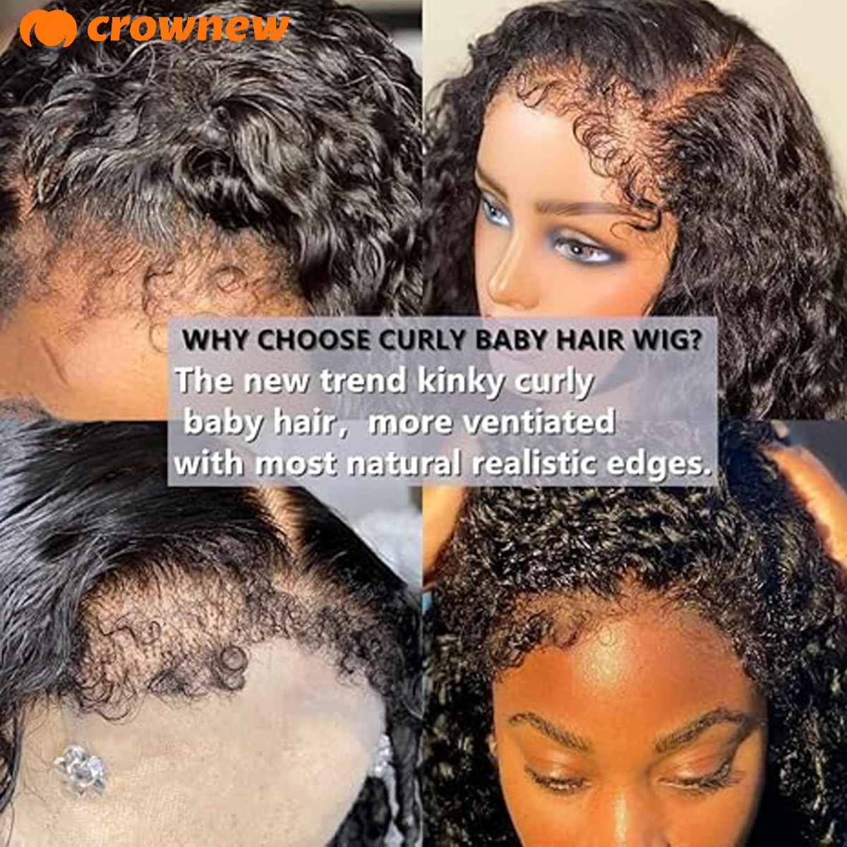 Lijmloze pruik Echt haar Krullend Pruik van echt haar 4C KinKy Randen Krullend babyhaar Kanten pruiken 13x4 HD Kanten pruik 13x6 Echt haar