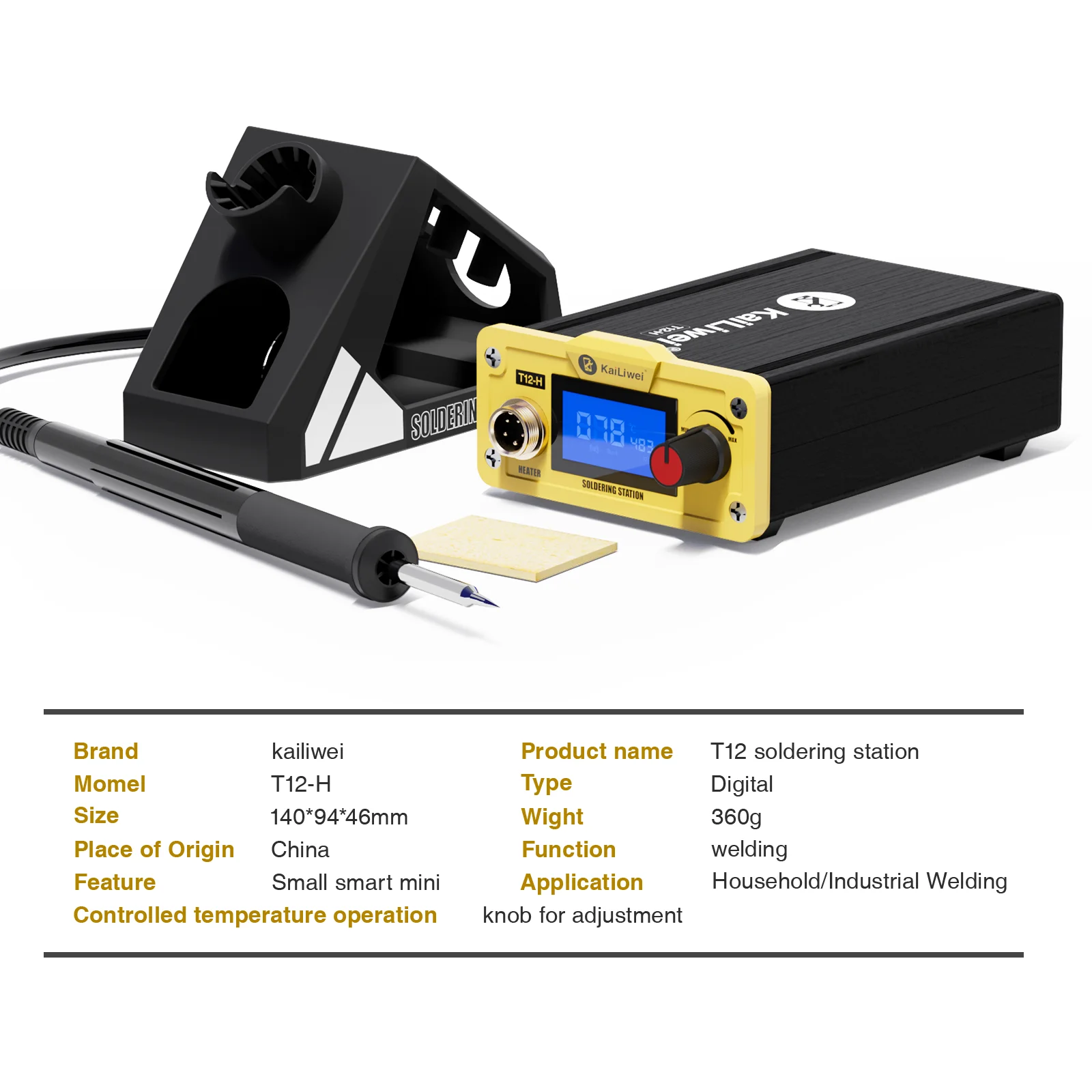 T12 72W OLED English System Digital Electronic Soldering Iron Station For Phone BGA PCB Welding Repair Solder Tool SFDERKailiwei