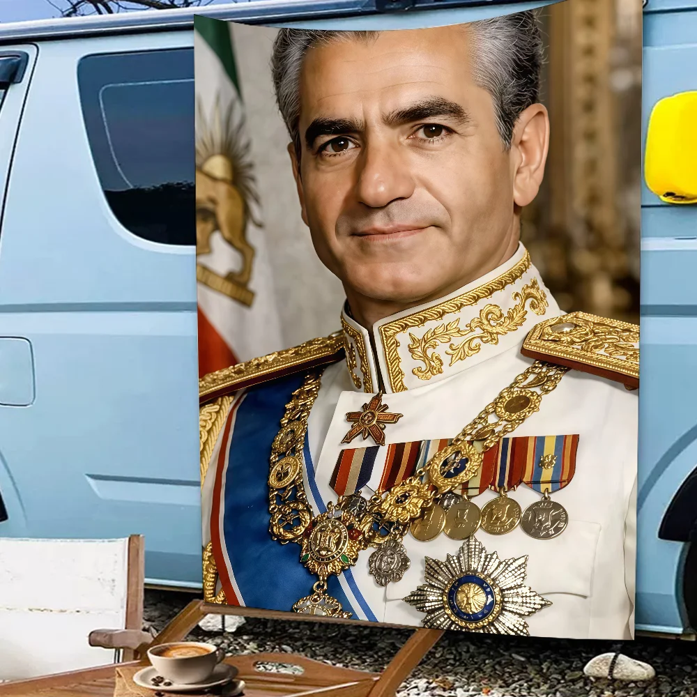 Mohammad Reza P-Pahlavi Flag Living Room Wall Club Hanging Home Dorm Decor Art Garage Bar Live Decoration Banner