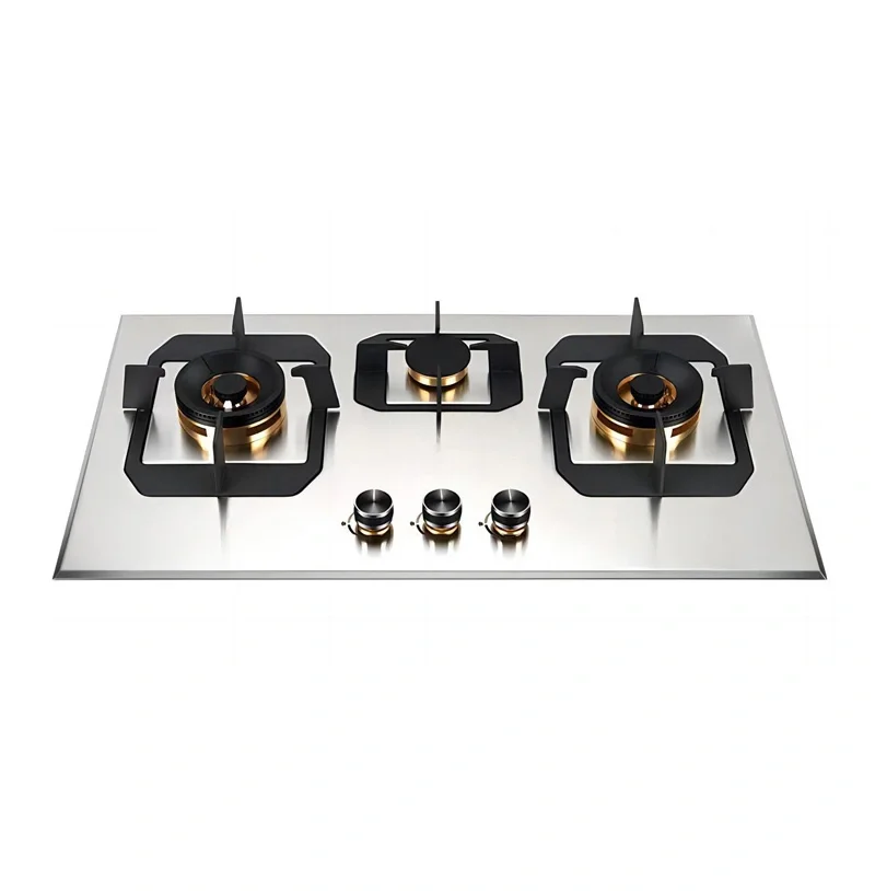 Premium Professional 3 Burner Small Stainless Steel Gas Stove for Household Cooking