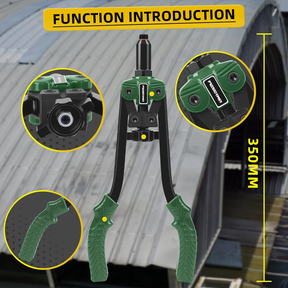 3-in-1  Rivet Nut Gun Kit Multi-Function Hand Riveter Industrial Tool with Accessories for PROSTORMER   Auto Repair DIY
