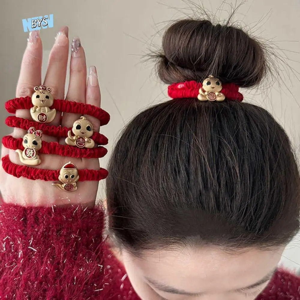 

Creative Animal Zodiac Dragon Hair Clip New Year Headwear Chinese Style Red Rhinestone Hairpin Hair Accessories Headdress Girl