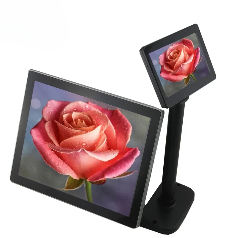 

#Supermarket use 8 inch USB pos customer display with 2 pole