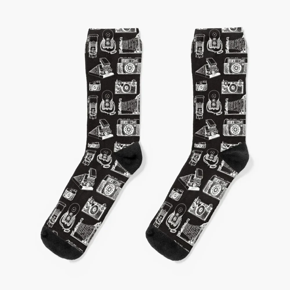 Vintage Camera Collection-Negative Socks cotton Thermal man winter halloween Socks Man Women's