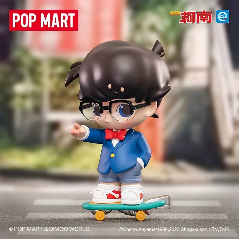 POPMART DIMOO Conan Edogawa Series Kawaii Ornaments Figurines Home Decor Desktop Model Dolls Gilrs Gift Model Toys Collection